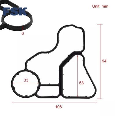 BMW Oil Radiator Gasket 11428637820 11428637821 Black Plastic