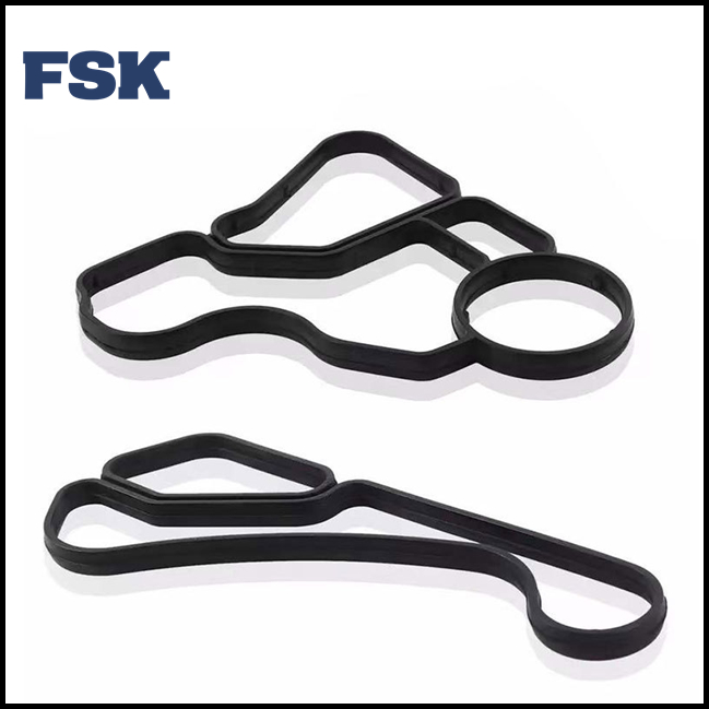 BMW Oil Radiator Gasket 11428637820 11428637821 Black Plastic